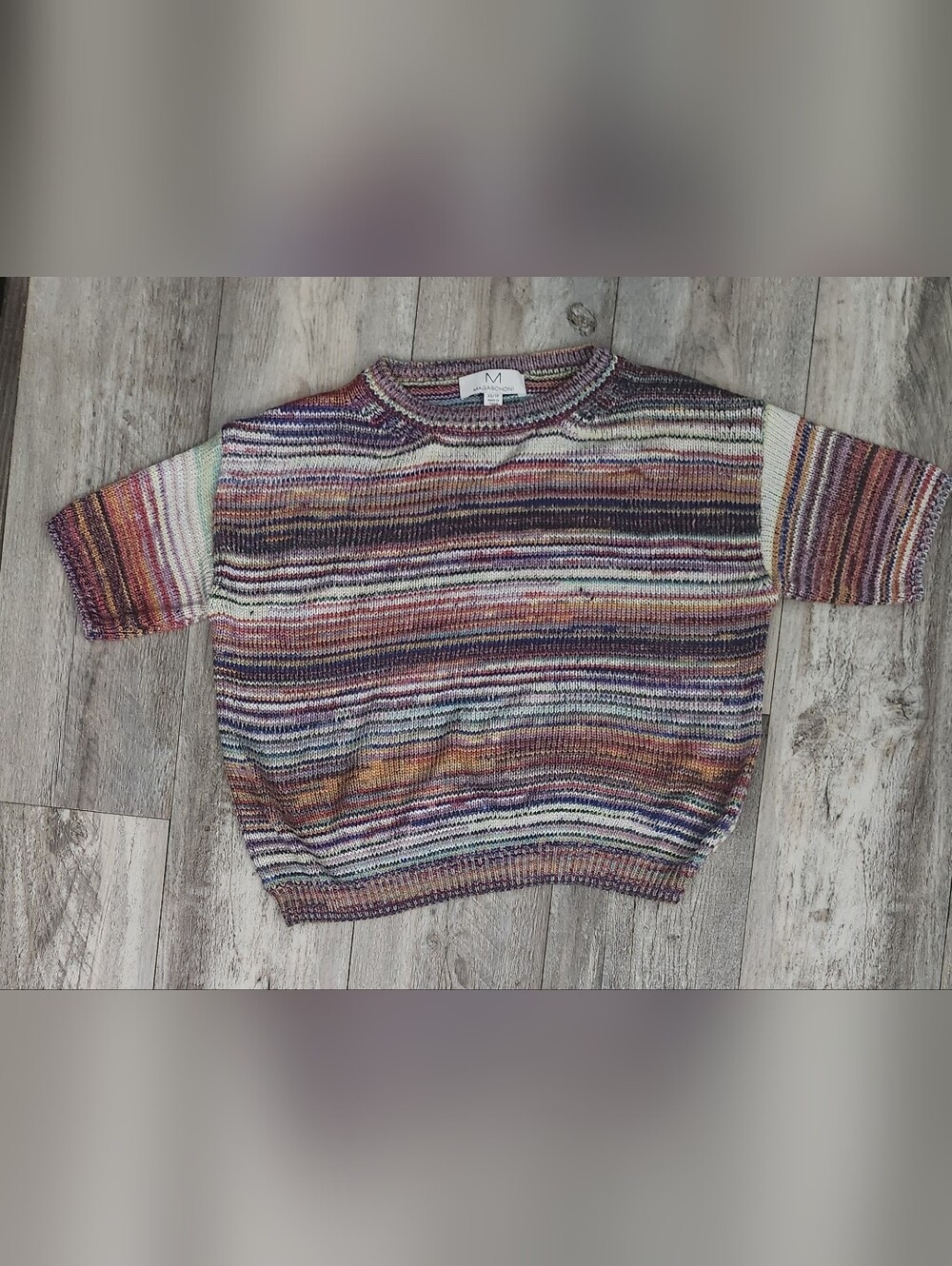 Multicolor Striped Knit Sweater by Magaschoni